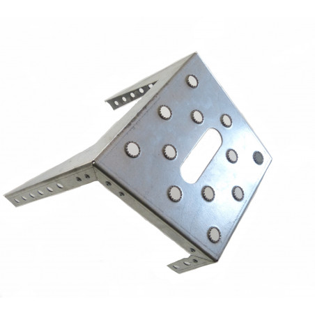 Hangstufe Stahl verzinkt, Serie Mini, 200 mm, gelocht mit Durchzügen