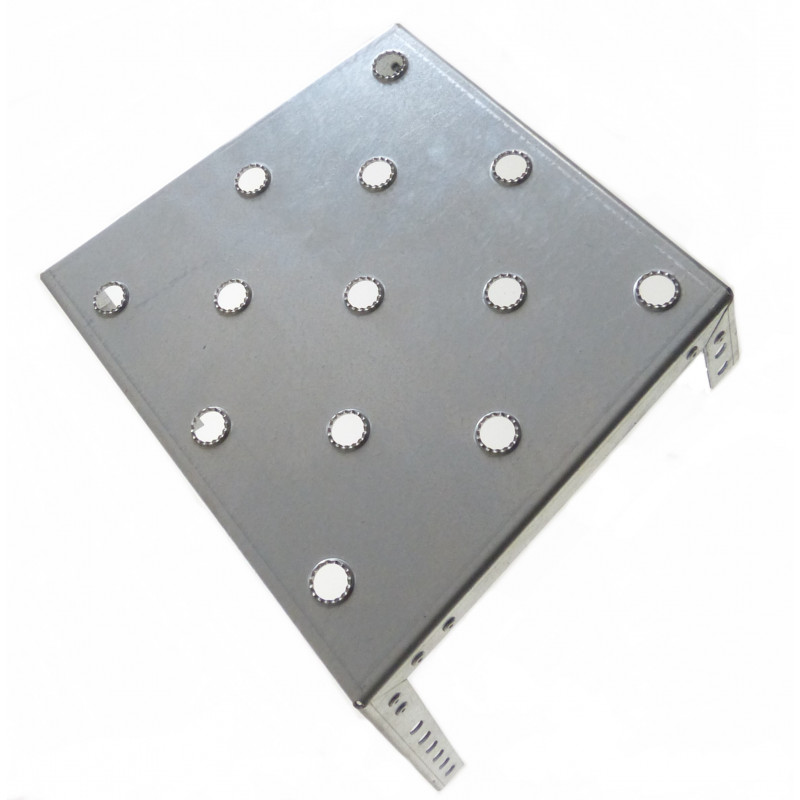 Grado di pendenza in acciaio zincato, serie Midi, 250 mm, forato con passanti