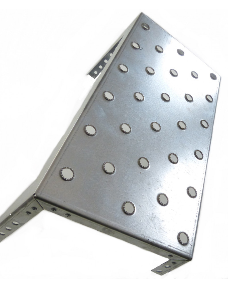 Hangstufe "MIDI" Stahl verzinkt, 250 mm tief, gelocht mit Durchzügen, mit oder ohne Griffmulde 250 x 480 mm 3,0 kg 700 mm (für Stufenbreite 480 mm) Ne