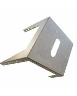 Slope step "MINI", galvanised steel, 200 mm deep, smooth with non-slip foil, with or without recessed grip