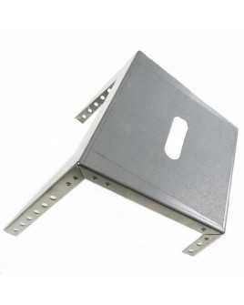 Slope step "MIDI", galvanised steel, 250 mm deep, smooth with non-slip foil, with or without recessed grip