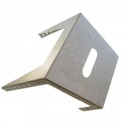 Gradino da scalo in acciaio inossidabile, serie Mini, 200 mm, liscio con pellicola antiscivolo