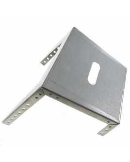 Slope step "MIDI" stainless steel, 250 mm deep, smooth with anti-slip foil, with or without recessed grip