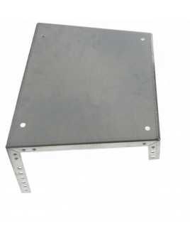 Slope step "MAXI", steel raw, 300 mm deep, smooth, for on-site covering, 4 perforations, without recessed grip