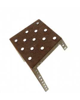 SAMPLE slopestep "MINI" steel raw, 200 mm deep, perforated serrated holes, without recessed grip