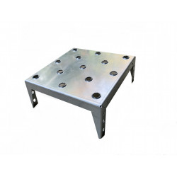 Trittplatte Stahl rohe, serie Midi, 250 mm, perforato con anelli di fissaggio