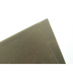 Gradino da scalo in acciaio grezzo, serie Midi, 250 mm, liscio con pellicola antiscivolo