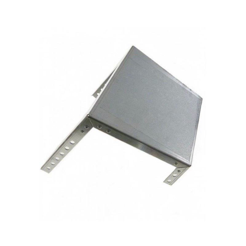 Gradino da scalo in acciaio grezzo, serie Midi, 250 mm, liscio con pellicola antiscivolo