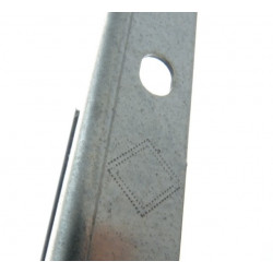 Gradino da scalo in acciaio grezzo, serie Maxi, 300 mm, liscio con pellicola antiscivolo