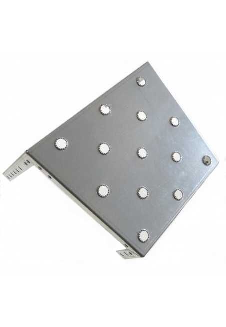 Hangstufe Stahl roh, Serie Midi, 250 mm, gelocht mit Durchzügen