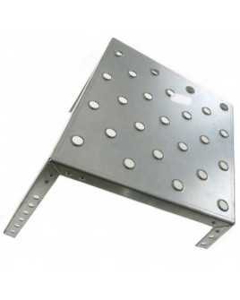 Slope step "MAXI" steel raw, 300 mm deep, with punched serrated holes, with or without recessed grip
