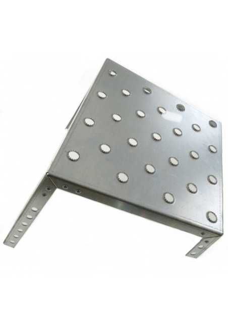 Hangstufe Stahl roh, Serie Maxi, 300 mm, gelocht mit Durchzügen