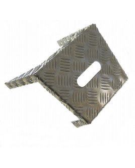 Slope step "MAXI" aluminium chequer plate, 300 mm deep, with or without recessed grip