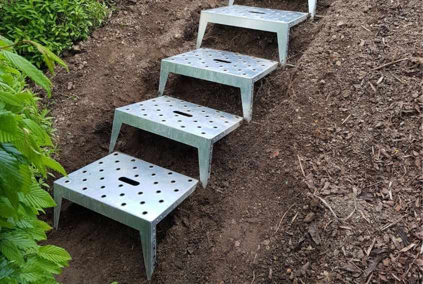 Hangstufen in Garten-Preis und Materiallien