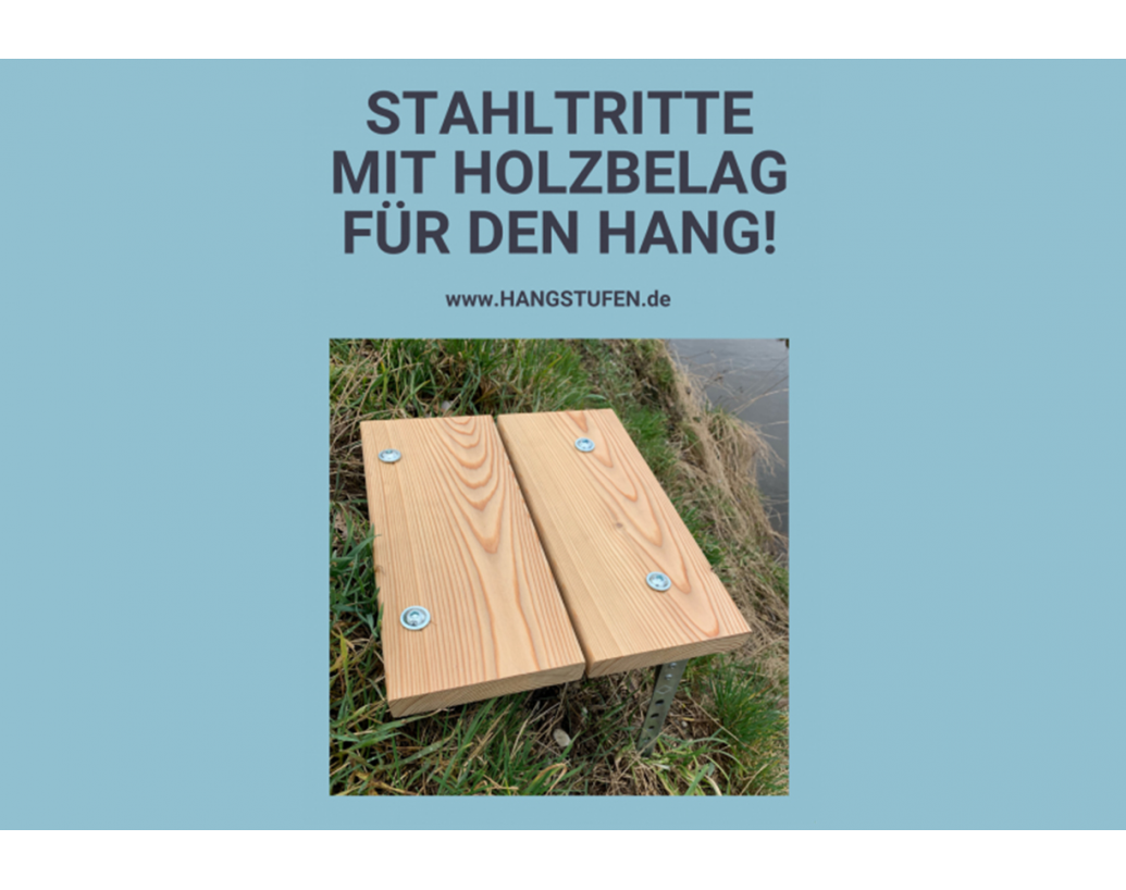 Hangstufen mit Belagsplatten aus Holz oder Stein optisch in Ihren Garten integrieren!