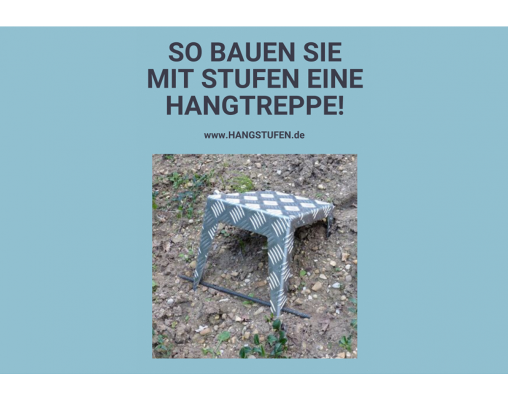 So bauen Sie mit Stufen eine Hangtreppe