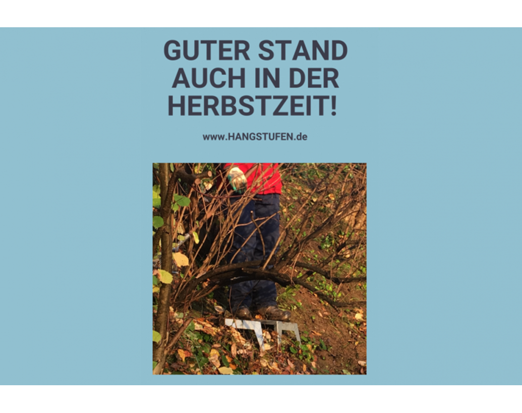 Gerade im Herbst, wenn es rutschig wird, sind die Hangstufen eine große Hilfe!