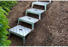 Steel stair treads gratings - secure footing in your own garden